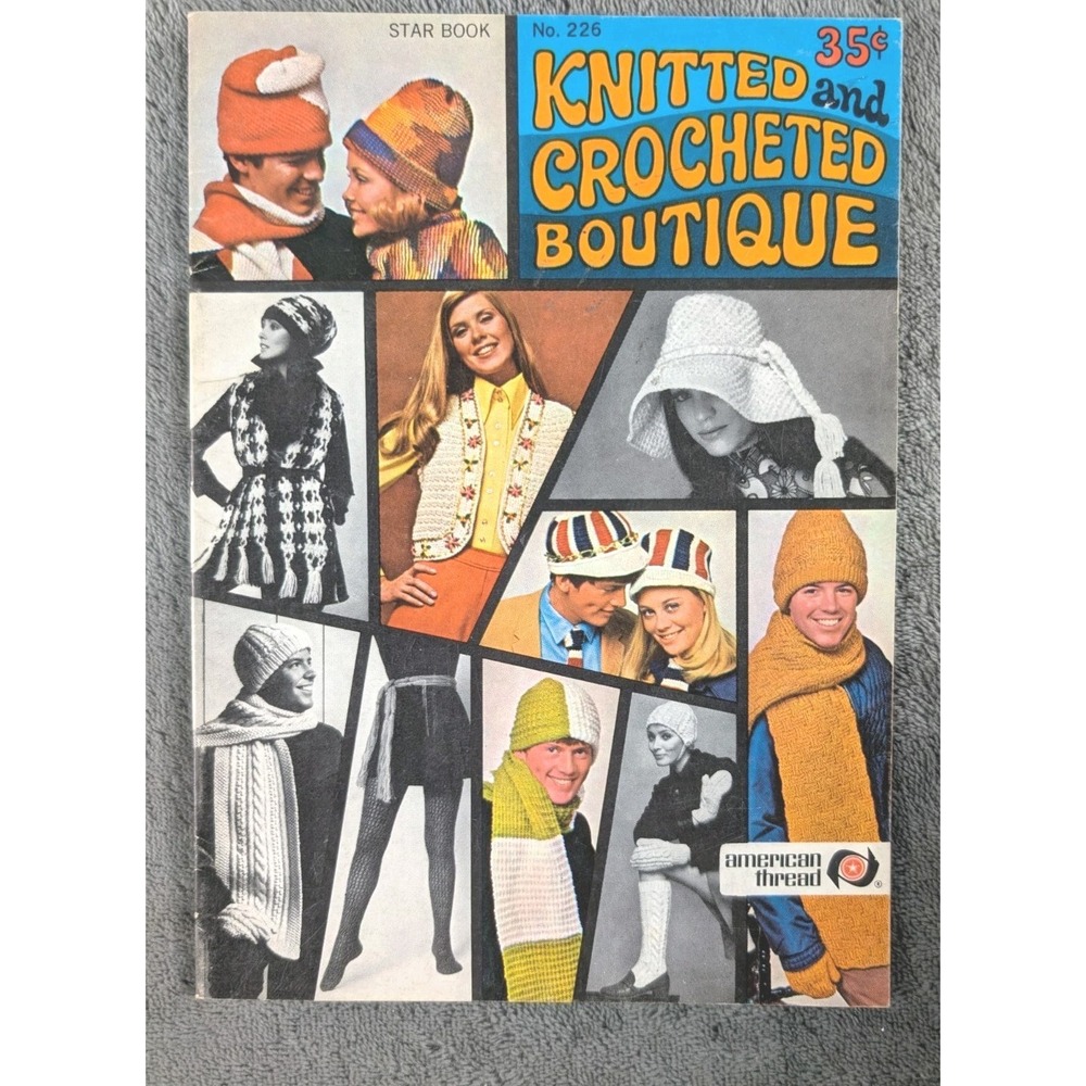 Vintage knitted and crocheted‎ boutique pattern booklet  star book no. 226 EX++